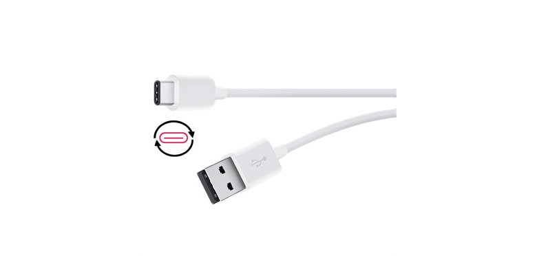 DLH Cable USB-A vers USB-C blanc 1m 3A