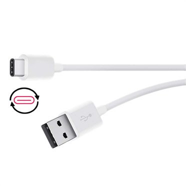 DLH CABLE USB-A VERS USB-C BLANC 1M 3A