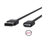 DLH Cable USB-A vers USB-C noir 1m 3A