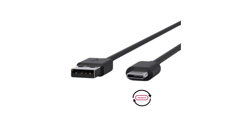 DLH Cable USB-A vers USB-C noir 1m 3A