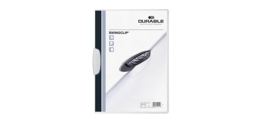Durable Swingclip report cover Polypropylene (PP) White
