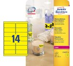 Étiquettes repositionnables 99,1 x 38,1 mm Avery L7263Y-25 - Boîte de 350 - Jaune