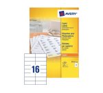 Boîte de 1600 étiquettes copieur coins carrés 105X37 Blanc DP167-100