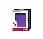 Transcend StoreJet 25H3 disque dur externe 4 To 2.5" USB 3.2 Gen 1 (3.1 Gen 1) Noir, Violet