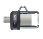 SanDisk 173386 lecteur USB flash 128 Go USB Type-A / Micro-USB Noir, Transparent