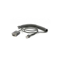 Zebra CBA-RF2-C09ZAR cable de serie Negro 2,8 m RS232 DB9