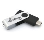 MediaRange MR1954 USB flash drive 128 GB USB Type-C 3.2 Gen 1 (3.1 Gen 1) Zwart, Zilver