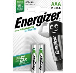 Pile energizer rechargeable extrême hr3 aaa 800 blister 2 unités