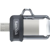 Sandisk clé USB Ultra Dual M3.0  128 Go Micro usb, Usb 3.0 (Usb-A) Noir