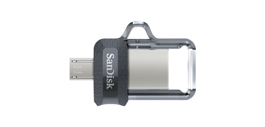 Sandisk clé USB Ultra Dual M3.0  128 Go Micro usb, Usb 3.0 (Usb-A) Noir