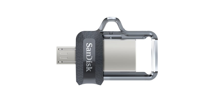 Sandisk clé USB Ultra Dual M3.0  128 Go Micro usb, Usb 3.0 (Usb-A) Noir
