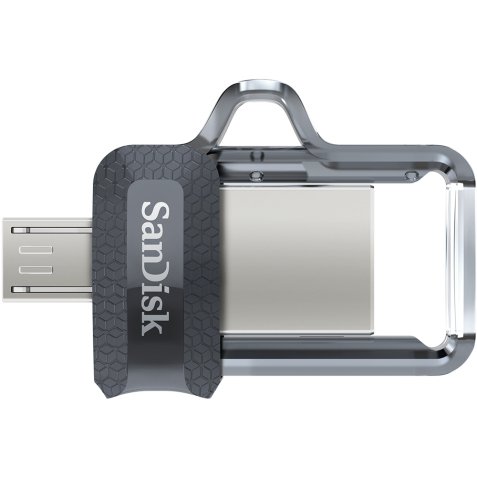 Sandisk clé USB Ultra Dual M3.0  128 Go Micro usb, Usb 3.0 (Usb-A) Noir