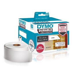 Rotolo 350 etichette LW Durable 1933081 - 25 x 89 mm - PP - bianco - Dymo - conf. 2 rotoli