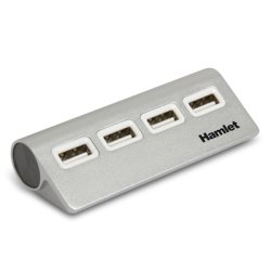 Hamlet XHUB4020AL interface hub USB 2.0 480 Mbit/s Aluminium
