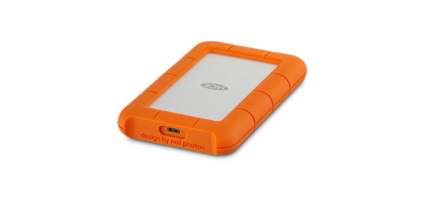 LaCie Rugged USB-C disque dur externe 4 To 5400 tr/min 2.5" USB Type-C 3.2 Gen 1 (3.1 Gen 1) Orange, Argent