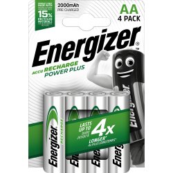Pile Power Plus Rechargeable AA LR6 2000 mAh, pack de 4 piles