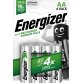 Pile Power Plus Rechargeable AA LR6 2000 mAh, pack de 4 piles
