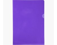 Etui carton de 100 pochettes coin PVC lisse haute résistance 13/100e - A4 - Violet