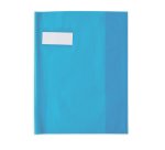 Protège-cahier elba styl'sms pvc opaque 12/100e sans phtalates porte-étiquette et étiquette 170x220mm turquoise