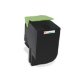 Toner remanufacturé OWA - haute capacité - Noir - pour LEXMARK 70C2HK0