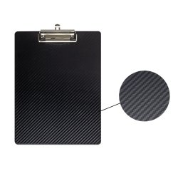 Porte-bloc avec pince flexx, A4, noir / noir