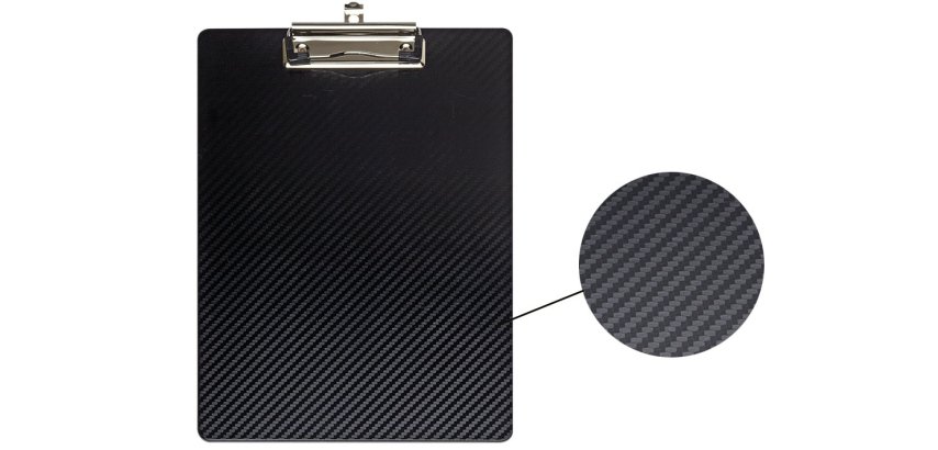 Porte-bloc avec pince flexx, A4, noir / noir