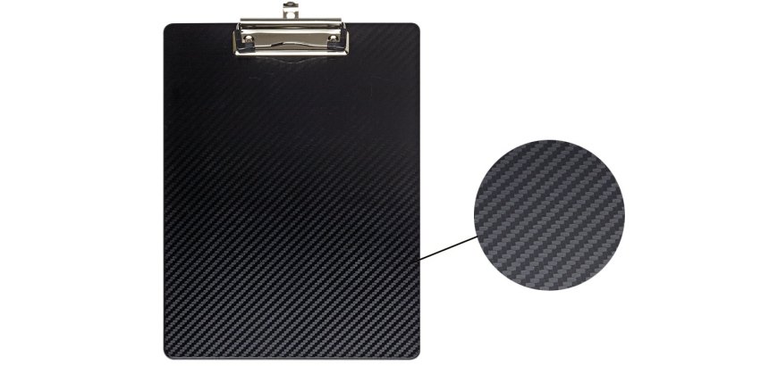 Porte-bloc avec pince flexx, A4, noir / noir