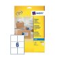Boîte de 150 étiquettes adresses Jet d'encre 99,1x93,1mm Blanches J8166-25