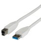 ITB ROS3001 USB cable USB 3.2 Gen 1 (3.1 Gen 1) 0.8 m USB A USB B Beige