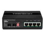Trendnet TI-UPG62 commutateur réseau Non-géré L2 Gigabit Ethernet (10/100/1000) Connexion Ethernet, supportant l'alimentation via ce port (PoE) Noir