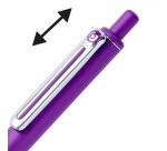 Stylo-bille pentel izee retractable ecriture moyenne  pointe 1mm encre faible       viscosite rechargeable violet