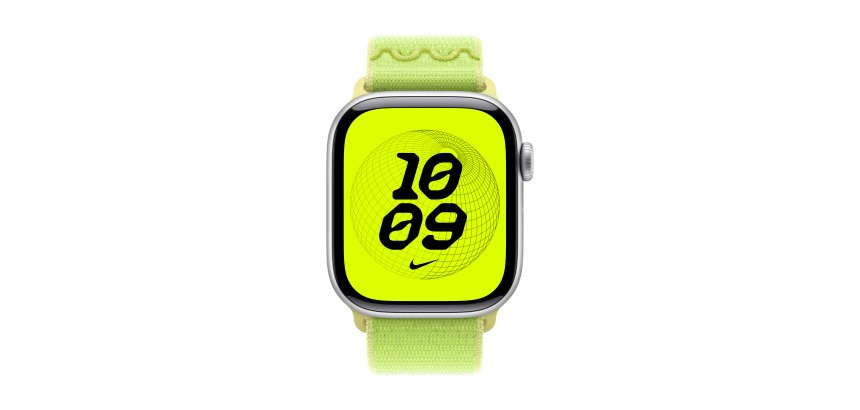 Apple Nike Sport Loop Band Light Green Nylon, Recycled Polyester, Spandex