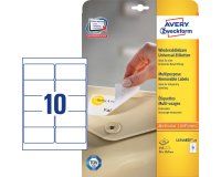 Avery White Multipurpose Labels, Removable