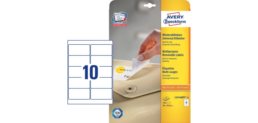 Avery White Multipurpose Labels, Removable