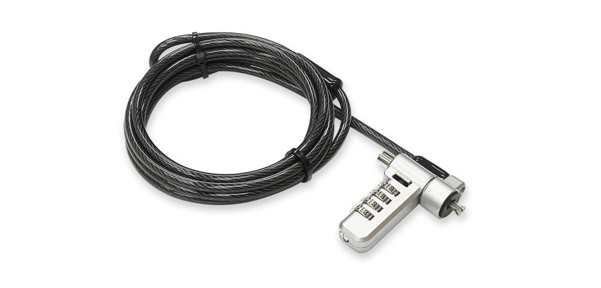 DLH DY-CS5045 câble antivol Noir, Argent 2 m
