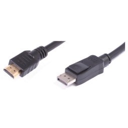 Uniformatic 12611 câble vidéo et adaptateur 1 m HDMI Type A (Standard) DisplayPort Noir