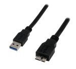 MCL 1.8m USB3.0 câble USB 1,8 m Micro-USB B USB A Noir