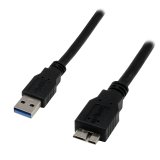 MCL 1.8m USB3.0 câble USB 1,8 m Micro-USB B USB A Noir