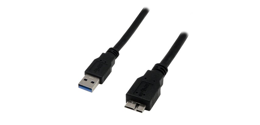 MCL 1.8m USB3.0 câble USB 1,8 m Micro-USB B USB A 5 Gbit/s Noir