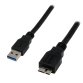MCL 1.8m USB3.0 câble USB 1,8 m Micro-USB B USB A Noir