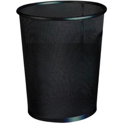 Corbeille à papier q-connect maille métallique 13l 265mm diamètre hauteur 280mm coloris noir