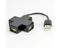 MCL USB2-MX104/N hub & concentrateur USB 2.0 480 Mbit/s Noir