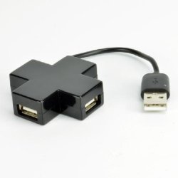 MCL USB2-MX104/N hub & concentrateur USB 2.0 480 Mbit/s Noir