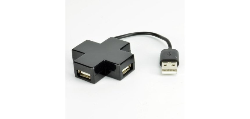 MCL USB2-MX104/N hub & concentrateur USB 2.0 480 Mbit/s Noir