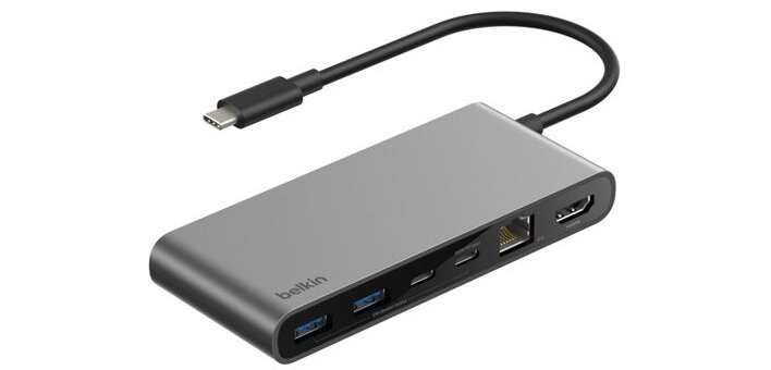 Belkin INC024HQSGY hub & USB Type-C hub 10000 Mbit/s Gray