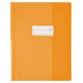 Protège-cahier 17x22cm Strong Line cristal 15/100° + renforcés (30/100°). Coloris orange