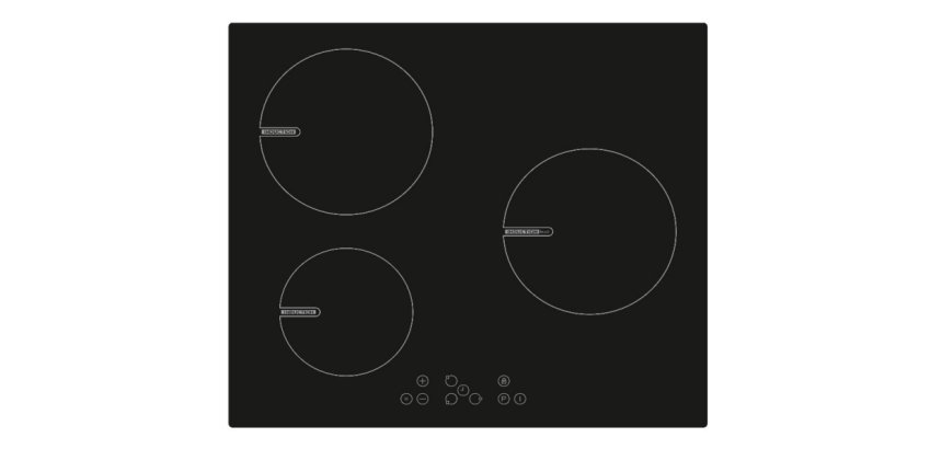 TELEFUNKEN Plaque induction TK60I3Z1BT, 3 foyers, 1 booster, Sensitives