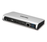 Hamlet Docking Station collega due display HDMI e DP con 4 porte usb 3.0, LAN e audio