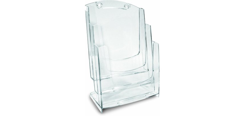 ARDA 70A43 literature rack 3 shelves Transparent