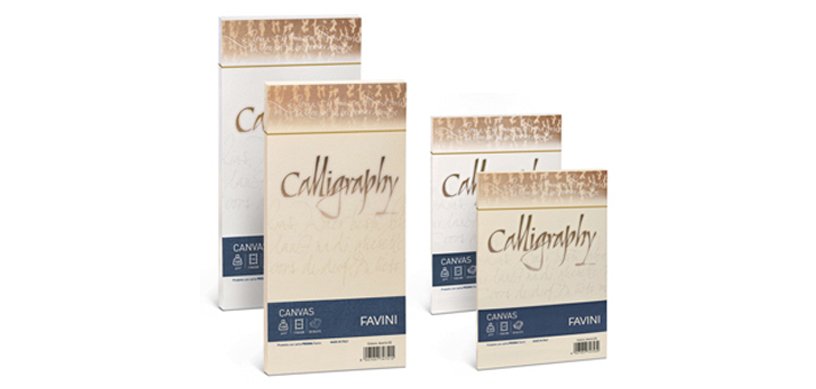 Carta Calligraphy Canvas - A4 - 100 gr - bianco 01 - Favini - conf. 50 fogli